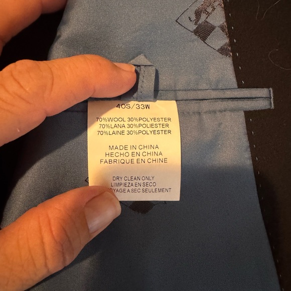 Vince Camuto Black Suit. Worn once. - Picture 4 of 5